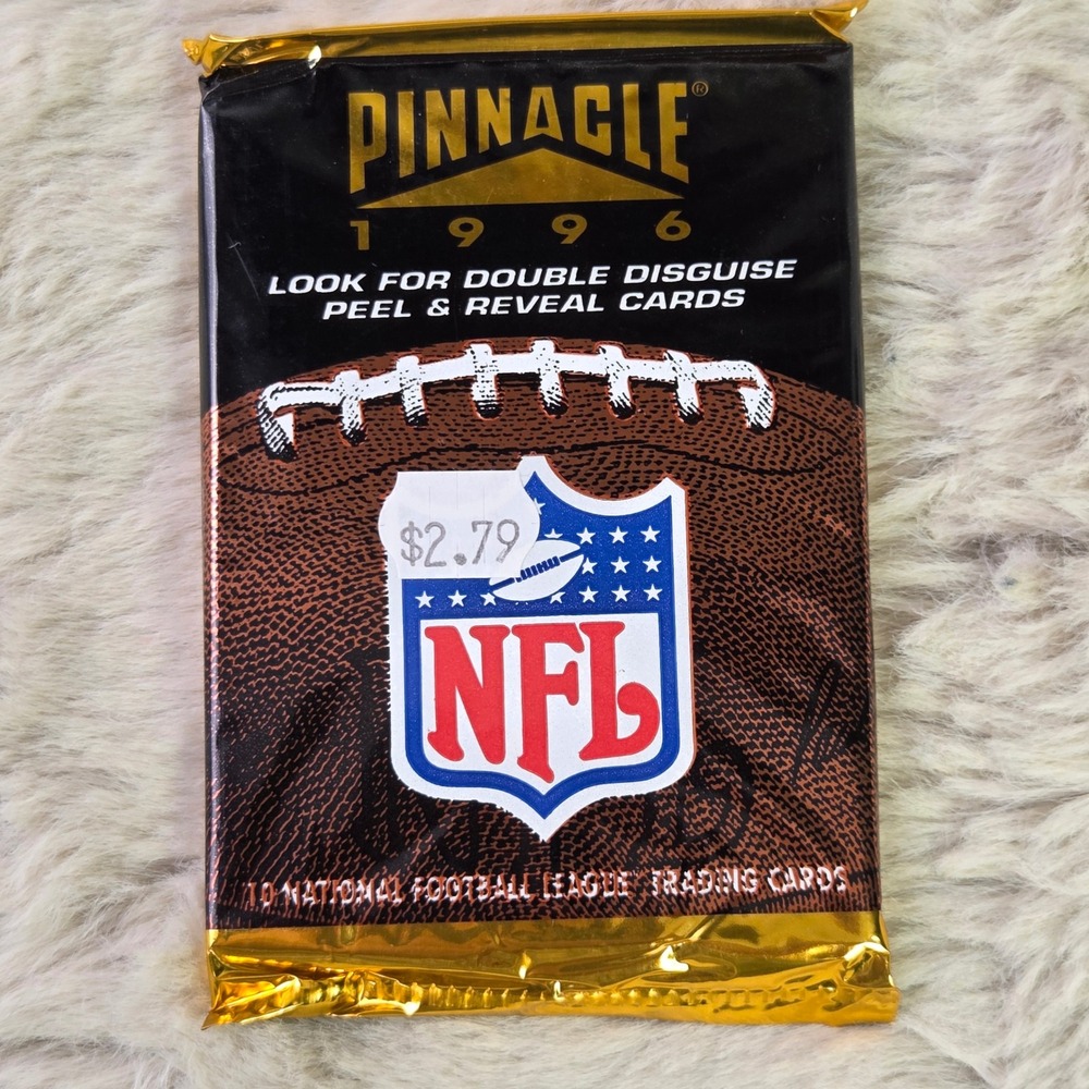 1996 Pinnacle NFL Football Cards Sealed Pack 10 Cards Double Disguise Chase 90s